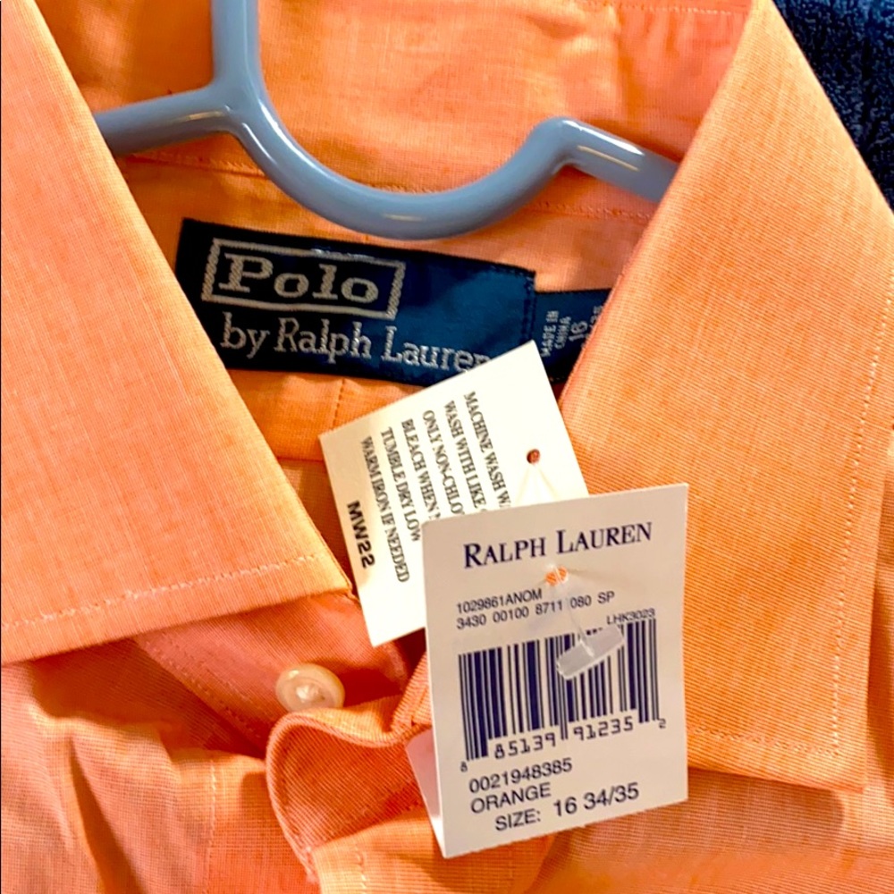 Polo Ralph Lauren button down 16 34/35 orange